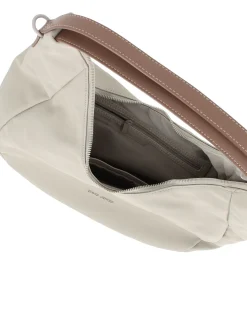 DAVID JONES - Borsa hobo bag grigio chiaro con charm