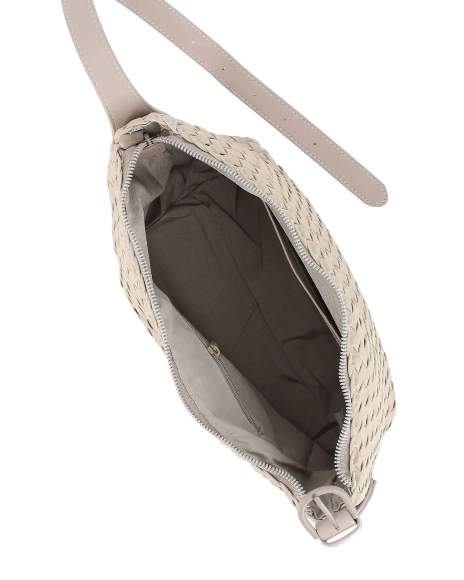 DAVID JONES - Borsa marrone chiaro intrecciata con manico regolabile