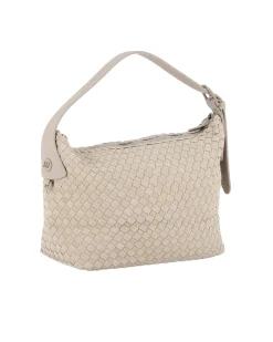 DAVID JONES - Borsa marrone chiaro intrecciata con manico regolabile