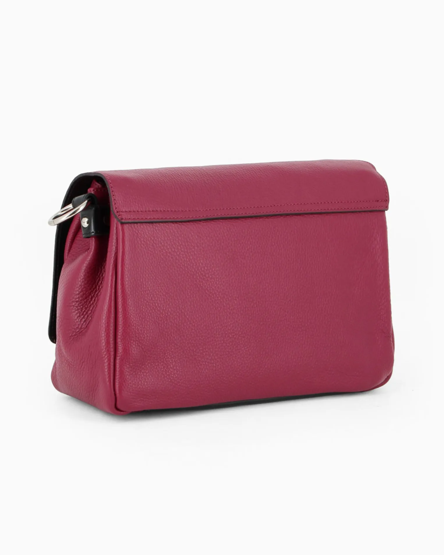 DIVAS - Borsa rubino modello postina VERA PELLE, MADE IN ITALY
