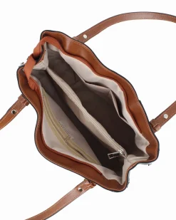 DIVAS - Borsa shopping nera tre scomparti VERA PELLE - MADE IN ITALY