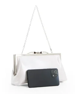 DIVAS - Pochette bianca morbida doppio scomparto