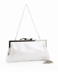 DIVAS - Pochette bianca morbida doppio scomparto