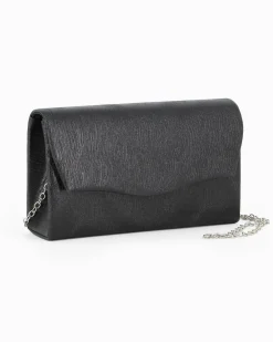 DIVAS - Pochette nera con patta ondulata