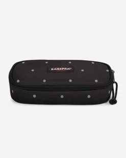 EASTPACK - ASTUCCIO OVAL SINGLE NERO A POIS SILVER, EK000717_6W31