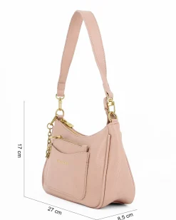 ENRICO COVERI - Borsa nude a spalla con pouch rimovibile