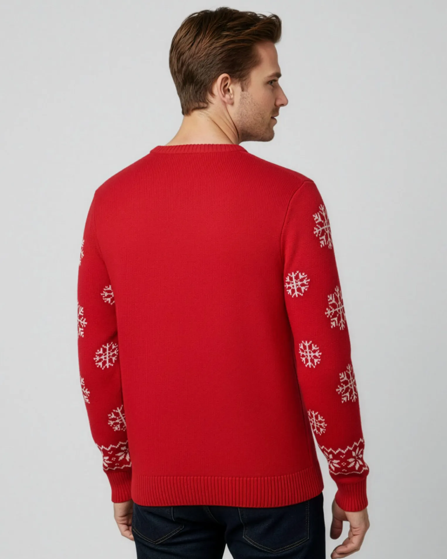 ENRICO COVERI - Maglione manica lunga rosso di natale con renna