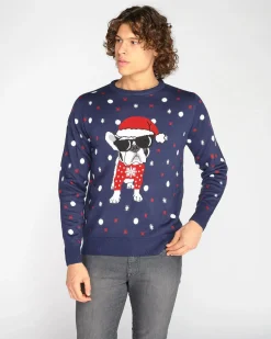 ENRICO COVERI - Maglione natalizio da uomo blu