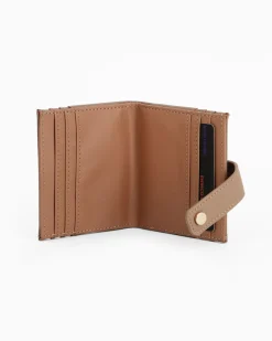 ENRICO COVERI - Portacarte khaki da donna con pattina e logo