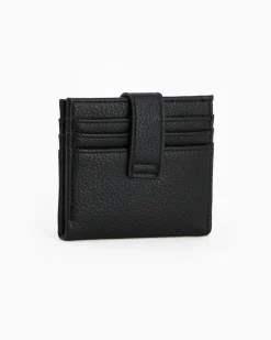 ENRICO COVERI - Portacarte nero da donna con pattina e logo