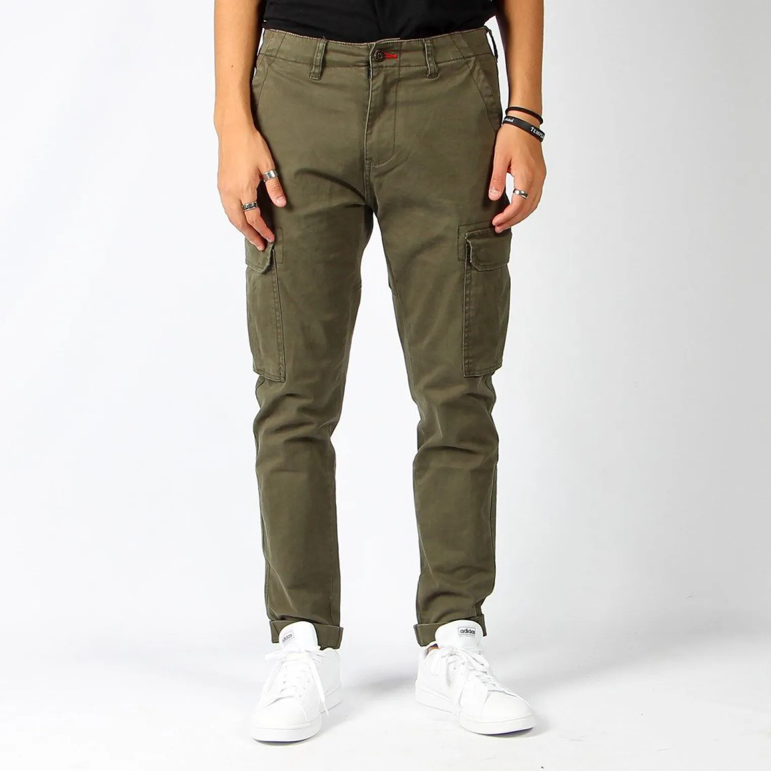 FRANKIE MALONE - PANTALONE COTONE TASCONATO VERDE