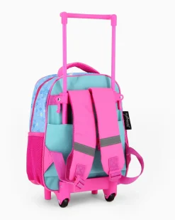 FROZEN - Zaino trolley digit premium azzurro e fucsia con tasche laterali
