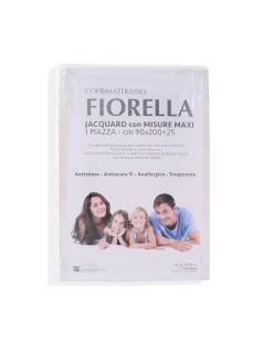 FZ - Coprimaterasso UNA PIAZZA modello FIORELLA, 90x200+25CM
