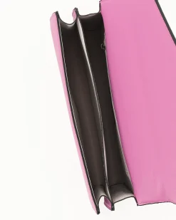 GIANMARCI VENTURI - Borsa tracolla rosa con fibbia sulla patta