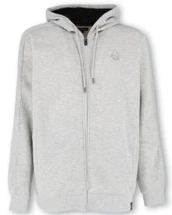 GIANMARCO VENTURI - Felpa con cappuccio grigio da uomo full zip