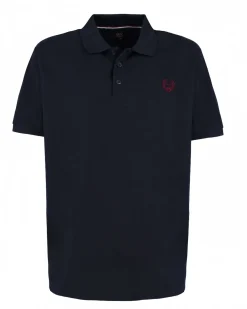 GIANMARCO VENTURI - Polo mezza manica blu scuro