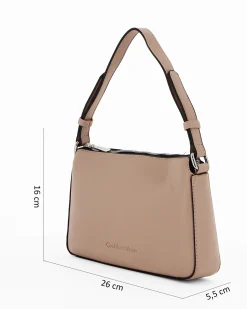 GIANMARCO VENTURI - Tracolla beige con tasca frontale