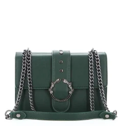 GIANMARCO VENTURI - Tracolla verde con patta e inserto metallico portafortuna