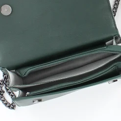 GIANMARCO VENTURI -  Tracolla verde con patta e inserto metallico portafortuna