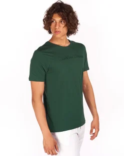 GIANMARCO VENTURI - Tshirt manica corta verde salvia da uomo