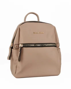 GIANMARCO VENTURI - ZAINO BEIGE SCURO  ZIP GRANDE