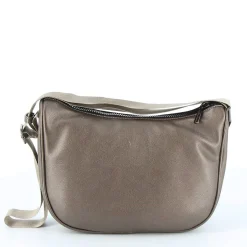 GIANMARCO VENTURI - Zaino grigio laminato con maxi zip