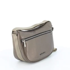 GIANMARCO VENTURI - Zaino grigio laminato con maxi zip