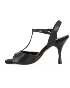 GLOBODANCE - Scarpa da ballo nera con sottopiede in VERA PELLE memory foam, tacco 9CM