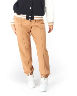 GOLA - DONNA PANTALONE BEIGE FELPATO CON POLSI