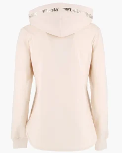 GOLA - FELPA CON CAPPUCCIO FULL ZIP CREMA DA DONNA