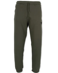 GOLA - PANTALONE FELPA VERDE MILITARE DA UOMO ZIP RIGATA
