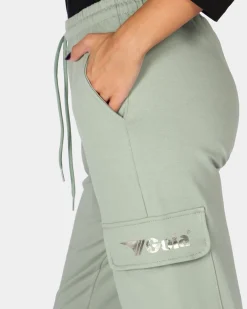 GOLA -PANTALONE VERDE CHIARO DA DONNA CON TASCONI E POLSINO