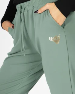 GOLA - PANTALONE VERDE CHIARO DA DONNA CON ARRICCIO