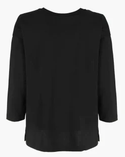 GOLA - TSHIRT NERA MANICA A 3/4 CON SCRITTE