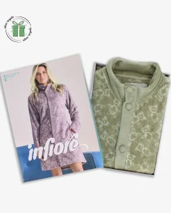 INFIORE - VESTAGLIA HAPPY BEAR CON BOTTONI VERDE  DA DONNA