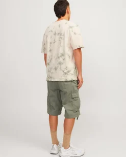 JACK&JONES - Bermuda cargo verdi 5 tasche