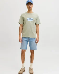 JACK&JONES- Bermuda jeans Rick light denim