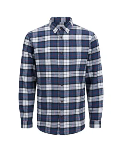JACK&JONES - CAMICIA UOMO MANICA LUNGA GIALLA E BLU