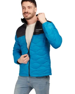 JACK & JONES - GIACCA 100 GRAMMI UOMO BICOLORE AZZURRO E NERO