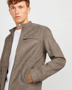 JACK & JONES - GIUBBINO EDYLAN BIKER TORTORA DA UOMO