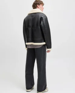 JACK&JONES - GIUBBINO LIVERPOOL AVIATORE NERO DA UOMO