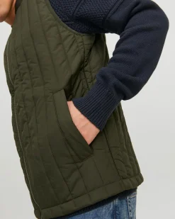 JACK&JONES - SMANICATO TRAPUNTATO VERDE MILITARE DA UOMO