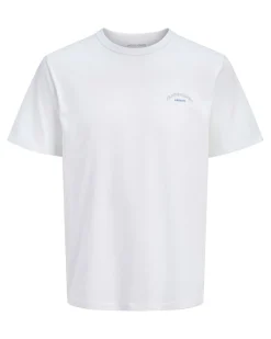 JACK&JONES - Tshirt manica corta college bianca con logo
