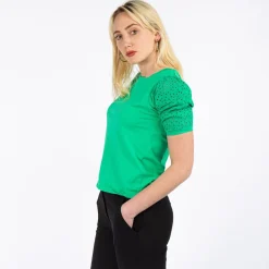 JACQUELINE DE YONG - MAGLIA DONNA CON DETTAGLI IN PIZZO