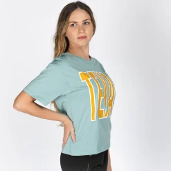 JACQUELINE de YONG - T-SHIRT MANICA CORTA IN COTONE CON SCRITTA TEXAS