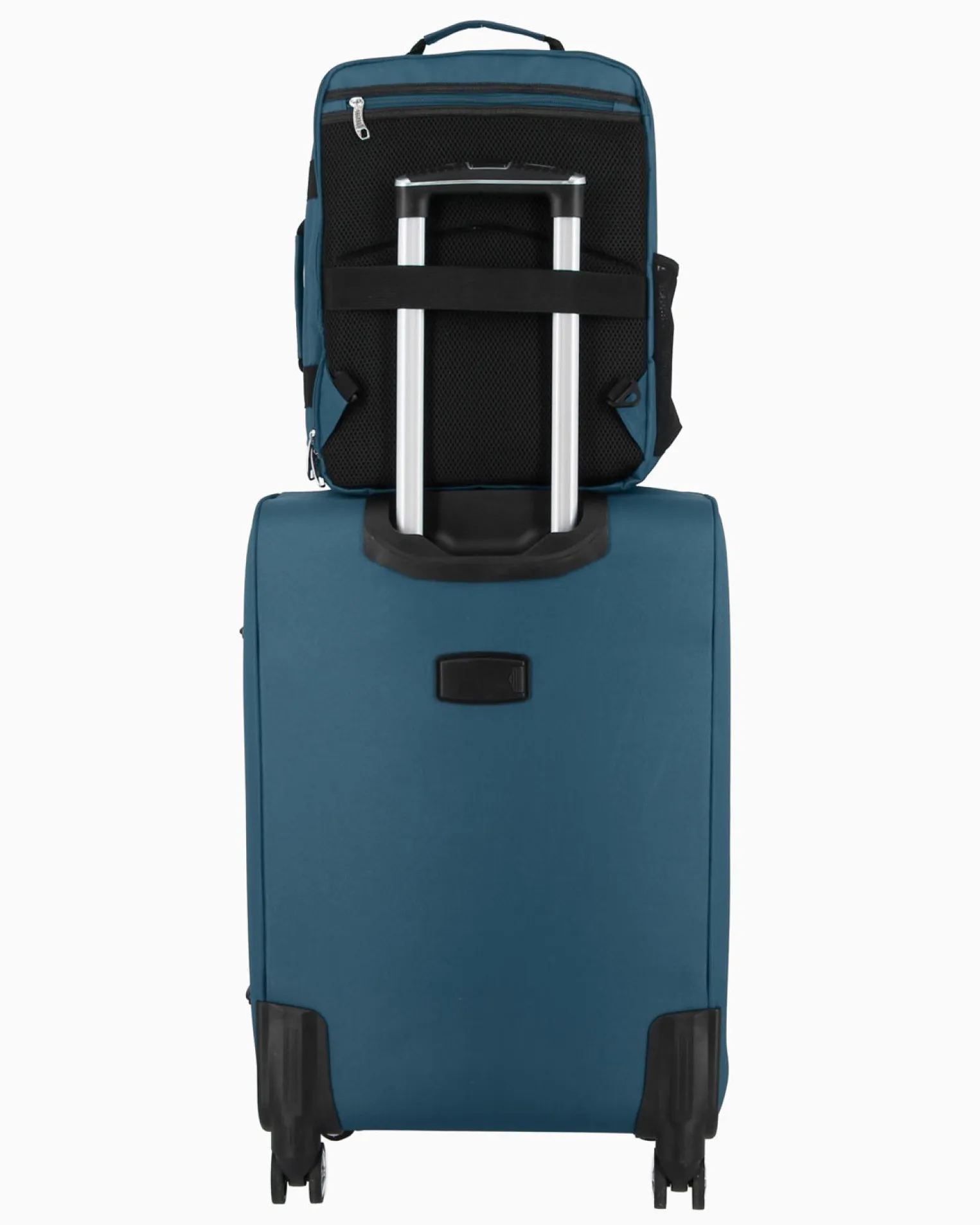 JAGUAR - TROLLEY PETROLIO IN TESSUTO CON DOPPIA TASCA FRONTALE, COMBINAZIONE TSA E 4 RUOTE