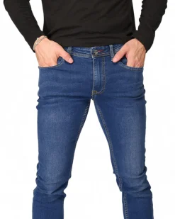 JEANS 5 TASCHE LAVAGGIO MEDIO FELPA