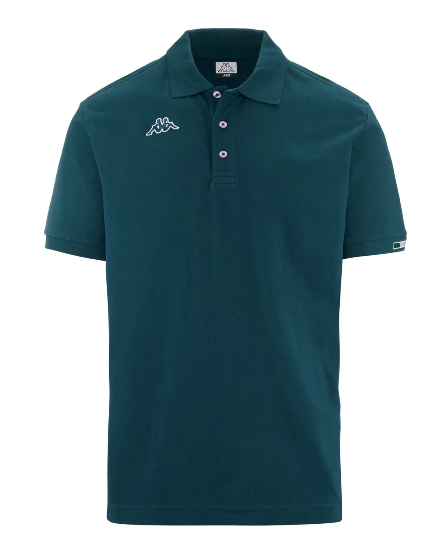 KAPPA - POLO MEZZA MANICA LOGO MALTAXITA MSS VERDE PETROLIO DA UOMO, 361533W