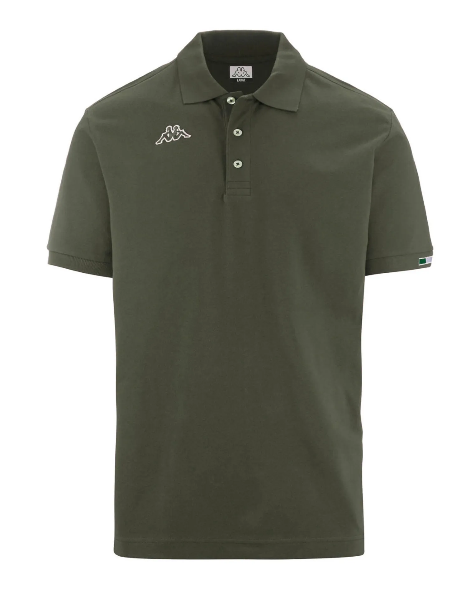 KAPPA - POLO MEZZA MANICA LOGO MALTAXITA MSS VERDE MILITARE DA UOMO, 361533W