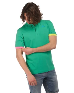 KAPPA - POLO MEZZA MANICA UPMP LOGO TRIO VERDE, 381V4PW-WF5